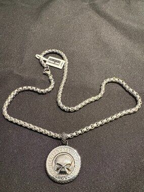 Harley-Davidson® Men's Steel Double Sided Rolo Chain Necklace 22"